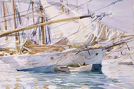 Yachts at Anchor, Palma de Majorca | Sargent | Gemälde Reproduktion