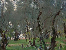 The Olive Grove, c.1910 von Sargent | Leinwand Kunstdruck