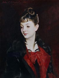 Portrait of Mademoiselle Suzanne Poirson, 1884 by Sargent | Canvas Print