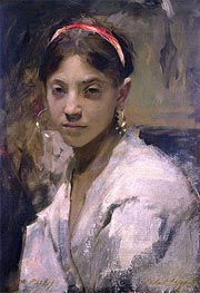 Portrait of a Capri Girl | Sargent | Gemälde Reproduktion