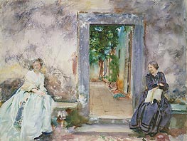 The Garden Wall | Sargent | Painting Reproduction
