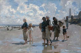 Fishing for Oysters at Cancale | Sargent | Painting Reproduction
