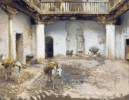 Moorish Courtyard, 1913 von Sargent | Leinwand Kunstdruck