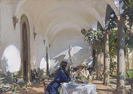 Breakfast in the Loggia | Sargent | Painting Reproduction