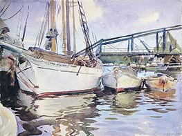 Boats at Anchor | Sargent | Painting Reproduction