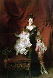 Mrs William Marshall Cazalet and Two of Her Children, 1900 by Sargent | Canvas Print