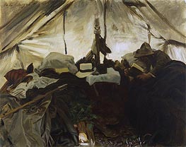 Inside a Tent in the Canadian Rockies, 1916 by Sargent | Canvas Print