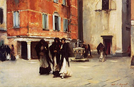 Leaving Church, Campo San Canciano, Venice, c.1882 | Sargent | Giclée Leinwand Kunstdruck