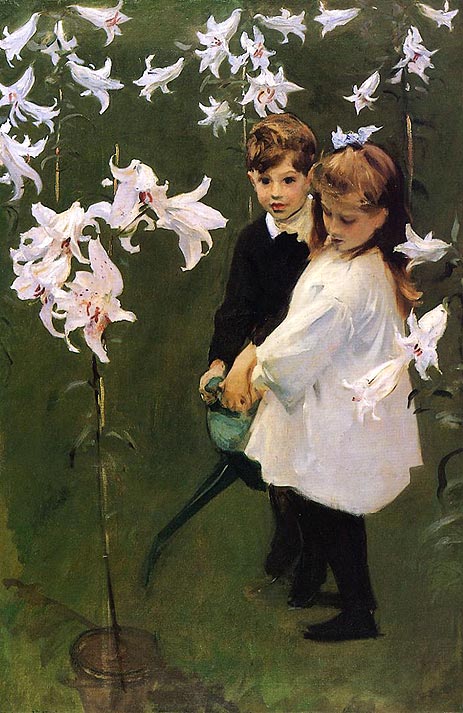 Garden Study of the Vickers Children, 1884 | Sargent | Giclée Leinwand Kunstdruck