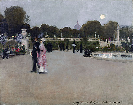 Luxembourg Gardens at Twilight, 1879 | Sargent | Giclée Leinwand Kunstdruck