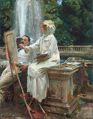 The Fountain, Villa Torlonia, Frascati, Italy, 1907 | Sargent | Giclée Leinwand Kunstdruck