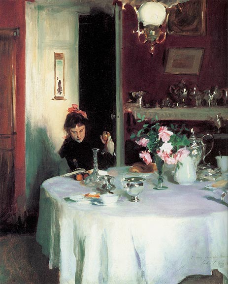 The Breakfast Table, 1884 | Sargent | Giclée Leinwand Kunstdruck