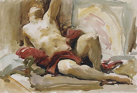 Man with Red Drapery, a.1900 | Sargent | Giclée Paper Art Print