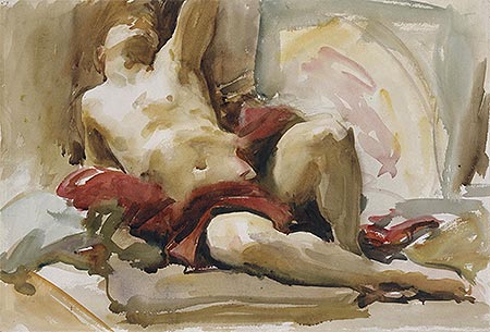 Man with Red Drapery, a.1900 | Sargent