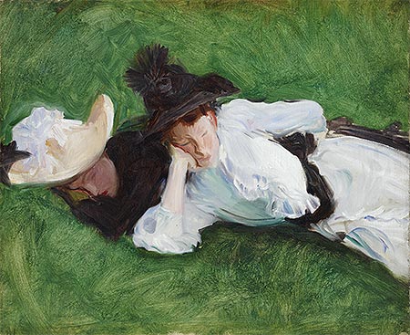 Two Girls on a Lawn, c.1889 | Sargent