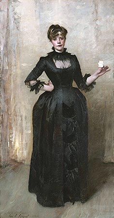 Lady with the Rose (Charlotte Louise Burckhardt), 1882 | Sargent | Giclée Leinwand Kunstdruck