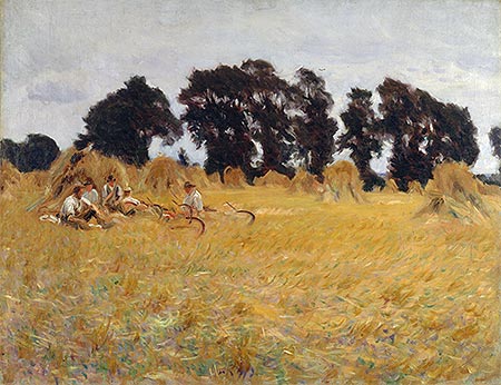 Rastende Schnitter auf einem Weizenfeld, 1885 | Sargent