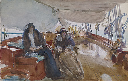Rainy Day on the Yacht, 1924 | Sargent | Giclée Papier-Kunstdruck