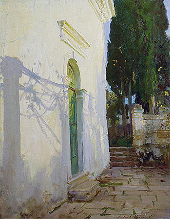 Shadows on a wall in Corfu, 1909 | Sargent | Giclée Leinwand Kunstdruck