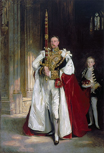 Charles Stewart, Sixth Marquess of Londonderry, Carrying the Great Sword of State at the Coronation of King Edward VII, 1904 | Sargent | Giclée Leinwand Kunstdruck