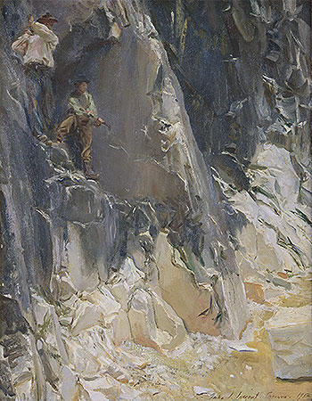 Marble Quarries at Carrara, 1913 | Sargent | Giclée Leinwand Kunstdruck