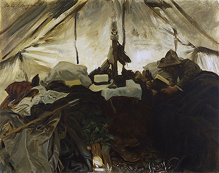 Inside a Tent in the Canadian Rockies, 1916 | Sargent | Giclée Leinwand Kunstdruck