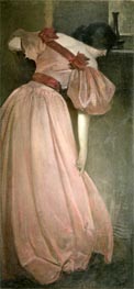 Porträtstudie in Rosa (Das rosafarbene Kleid), 1896 von John White Alexander | Leinwand Kunstdruck