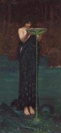 Circe Invidiosa, 1892 von Waterhouse | Leinwand Kunstdruck