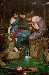 Nymphs finding the Head of Orpheus | Waterhouse | Painting Reproduction