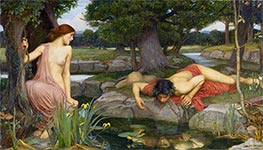 Echo and Narcissus, 1903 von Waterhouse | Leinwand Kunstdruck