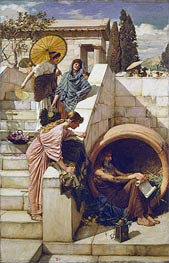 Diogenes, 1882 von Waterhouse | Leinwand Kunstdruck
