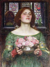 Gather Ye Rosebuds While Ye May, 1908 von Waterhouse | Leinwand Kunstdruck