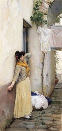 Waterhouse | Italian Girl (Resting) | Giclée Canvas Print