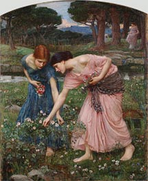 Waterhouse | Gather ye Rosebuds while ye may, 1909 | Giclée Canvas Print