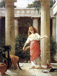 In the Peristyle, 1874 by Waterhouse | Canvas Print