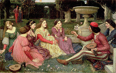 A Tale from the Decameron, 1916 | Waterhouse | Giclée Canvas Print