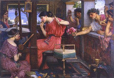 Penelope and the Suitors, 1912 | Waterhouse | Giclée Leinwand Kunstdruck