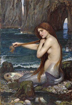 A Mermaid, 1900 | Waterhouse | Giclée Leinwand Kunstdruck