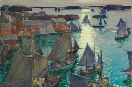 Verankerte Boote, 1919 | Jonas Lie