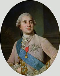 Portrait medallion of Louis XVI, 1775 von Joseph-Siffred Duplessis | Leinwand Kunstdruck