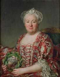 Portrait of Madame Denis, Undated von Joseph-Siffred Duplessis | Leinwand Kunstdruck