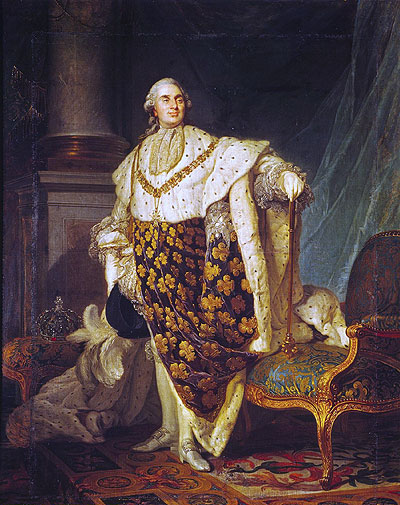 Joseph-Siffred Duplessis | Louis XVI King of France in Coronation Robes, 1777 | Giclée Leinwand Kunstdruck