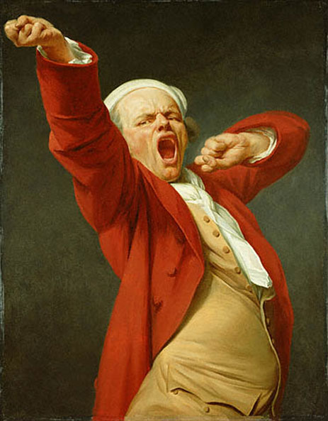 Self Portrait Yawning, c.1780 | Joseph Ducreux | Giclée Canvas Print