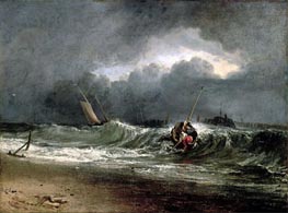 Fishermen upon a Lee-Shore in Squally Weather, n.d. von J. M. W. Turner | Leinwand Kunstdruck