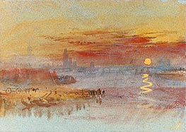 J. M. W. Turner | Sunset on Rouen | Giclée Paper Print