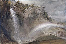 Upper Falls of the Reichenbach, 1802 von J. M. W. Turner | Papier-Kunstdruck