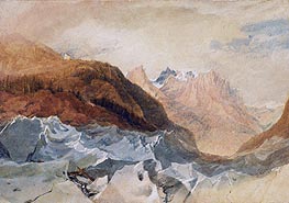 Mer de Glace, Chamonix with Blair's Hut | J. M. W. Turner | Painting Reproduction