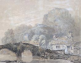 J. M. W. Turner | Cottage by a Bridge (Beddgelert Bridge, North Wales) | Giclée Paper Print