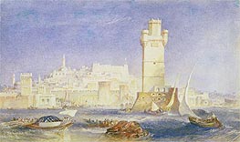 Rhodes, c.1823/24 by J. M. W. Turner | Paper Art Print