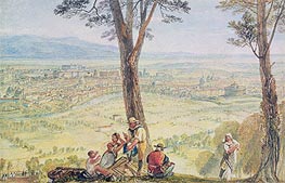 Rome from Monte Mario, c.1818 von J. M. W. Turner | Papier-Kunstdruck